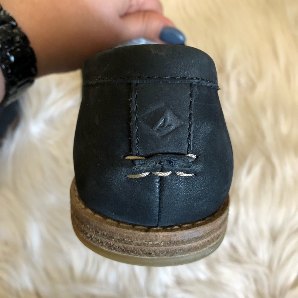 Sperry Black Tassel Loafers with Tan Sole - Picture 7 of 7